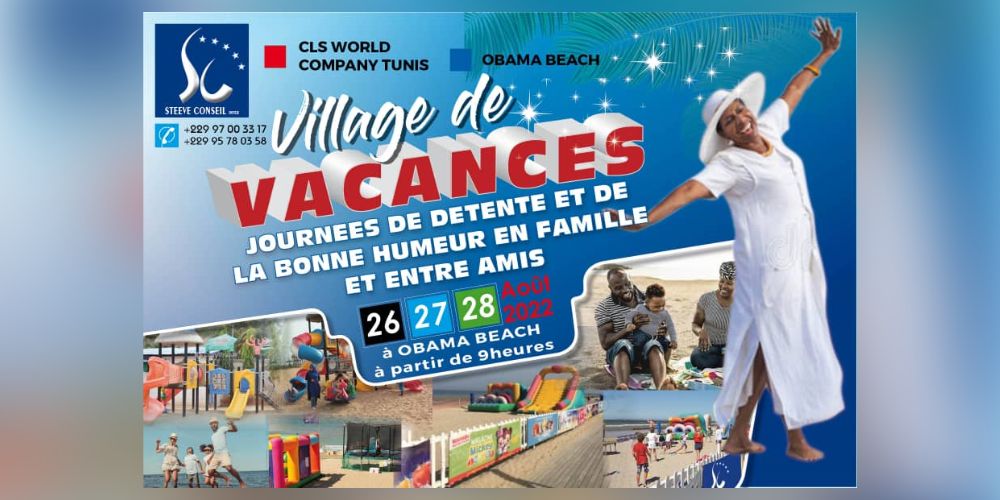 Grand village de vacances à OBAMA BEACH pour profiter à fond de ces vacances avec STEEVE CONSEIL INTER