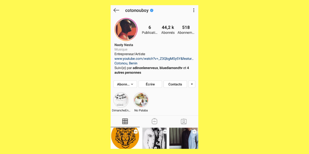 Nasty Nesta obtient sa certification Instagram