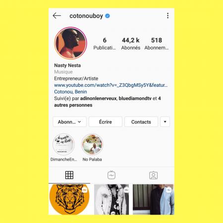 Nasty Nesta obtient sa certification Instagram